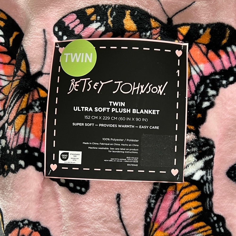 Betsey Johnson Twin Butterfly Throw
